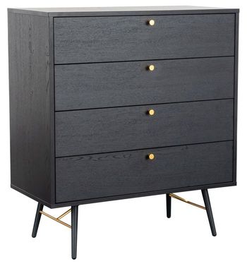 Barcelona Black 4 Drawer Chest