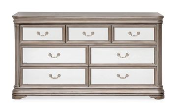 Jessica 3+4 Drawer Champagne Mirrored Dressing Chest