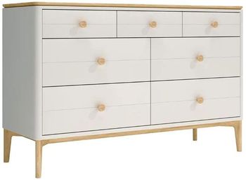 Marlow Cashmere Oak 7 Drawer Wide Chest