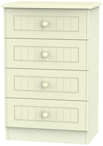 Warwick Cream 4 Drawer Midi Chest
