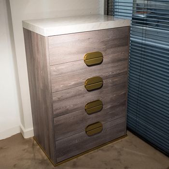 Westin Marble Top 5 Drawer Tall Chest - Sizes Available
