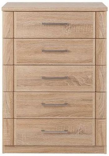 Luxor 3+4 Rustic Oak 5 Drawer Chest