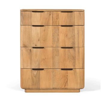 Wrenley Natural Mango Wood 2+3 Drawer Chest
