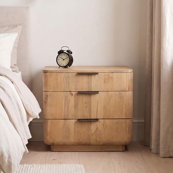 Wrenley Natural Mango Wood 3 Drawer Chest