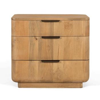 Wrenley Natural Mango Wood 3 Drawer Chest