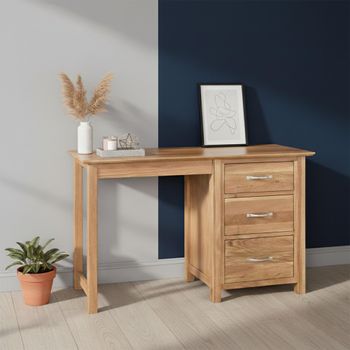 Nimbus Oak 3 Drawer Single Dressing Table