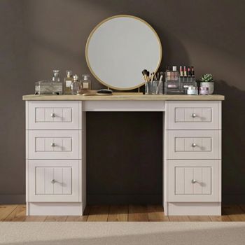 Vienna Cashmere 6 Drawer Double Dressing Table