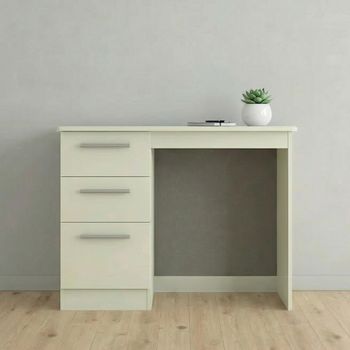 Knightsbridge Cream Gloss 3 Drawer Single Dressing Table