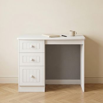 Warwick White 3 Drawer Single Dressing Table