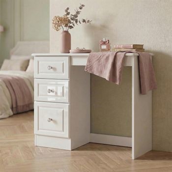 Balmoral White Gloss 3 Drawer Single Dressing Table