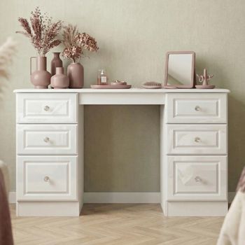 Balmoral White Gloss 6 Drawer Double Dressing Table