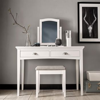 Hampstead White 2 Drawer Dressing Table