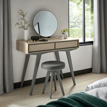 Brunel Scandi Oak and Dark Grey 1 Drawer Dressing Table