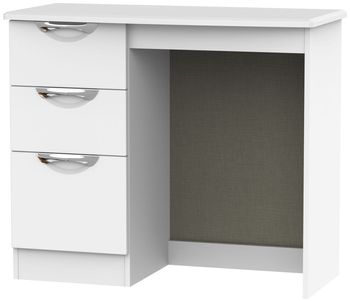 Camden Single White Matt 3 Drawer Dressing Table