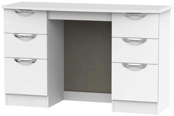 Camden Double White Matt 6 Drawer Dressing Table