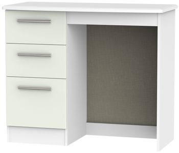 Knightsbridge Cashmere Matt and White 3 Drawer Single Dressing Table