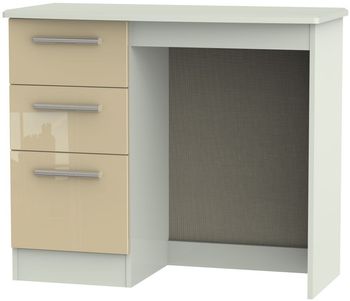 Knightsbridge Mushroom and Cashmere Matt 3 Drawer Single Dressing Table