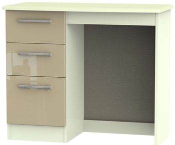 Knightsbridge Mushroom and Cream 3 Drawer Single Dressing Table