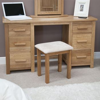 Opus Oak 6 Drawer Dressing Table Set