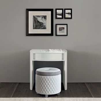 Dama Italian Bianca White 1 Drawer Dressing Table
