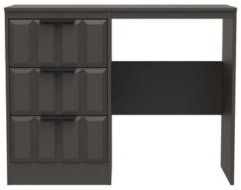 New York Graphite 3 Drawer Single Dressing Table