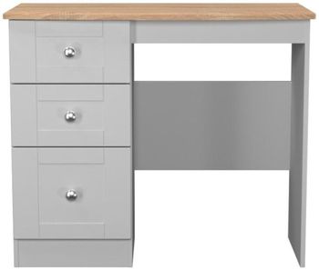 Sussex Single Grey and Oak 3 Drawer Dressing Table