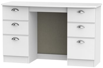 Victoria White 6 Drawer Double Dressing Table