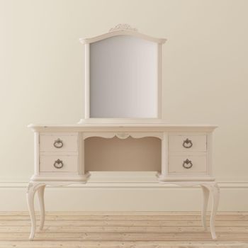 Ivory 4 Drawer Dressing Table