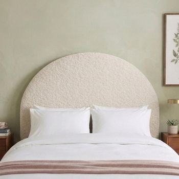 Hibiscus Cologne Ivory Fabric Headboard - Sizes Available