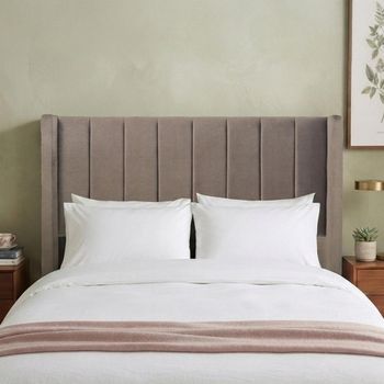 Poppy Floor Standing Biscuit Fabric Headboard - Sizes Available