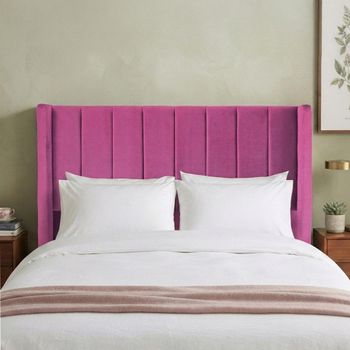 Poppy Floor Standing Fuchsia Pink Fabric Headboard - Sizes Available