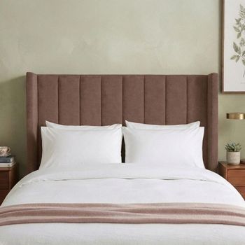 Poppy Floor Standing Fabric Heather Headboard - Sizes Available