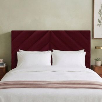 Rose Fabric Wine Headboard - Sizes Available