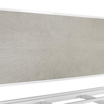Avrameni Beige and White Metal 150cm Headboard