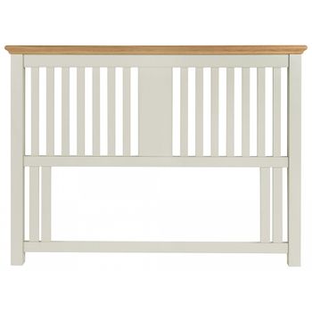 Hampstead Soft Grey and Pale Oak 4ft 6in Double Slatted Headboard