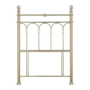 Krystal Champagne Brass Metal 3ft Single Headboard