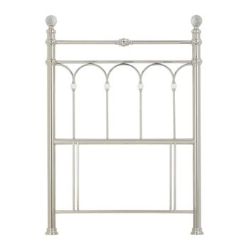 Krystal Shiny Nickel Metal 3ft Single Headboard