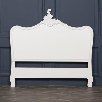 French Style Carved Cream 5ft King Size Headboard