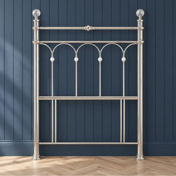 Krystal Shiny Nickel Metal 3ft Single Headboard