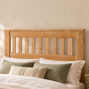 Nimbus Oak Slatted Headboard - Sizes Available