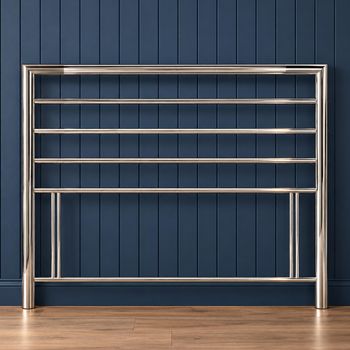 Urban Shiny Nickel Metal 4ft Small Double Headboard