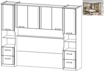 Rivera Sonoma Oak Overbed Unit with For Divan Bed