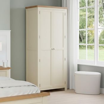 Lundy Ivory Painted 2 Door Wardrobe