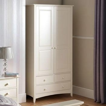 Cameo Double White 2 Door 3 Drawer Wardrobe
