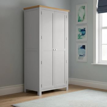 Lundy Grey Painted 2 Door Wardrobe