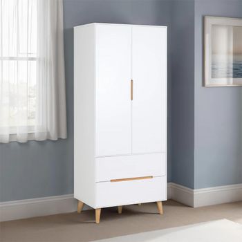 Alicia White Double 2 Door 2 Drawer Wardrobe