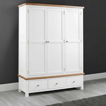 Lundy White Painted 3 Door Wardrobe