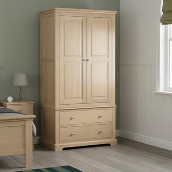 Cromwell Oak 2 Door 2 Drawer Wardrobe