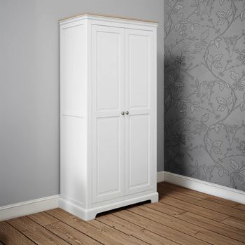 Cromwell White Painted 2 Door Wardrobe