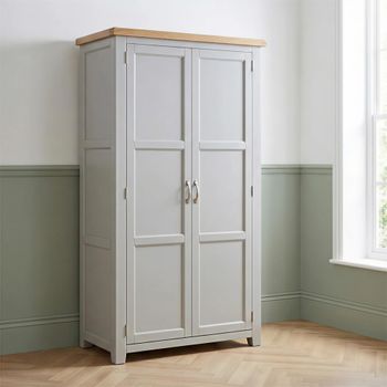 Wilmont Grey Painted 2 Door Wardrobe